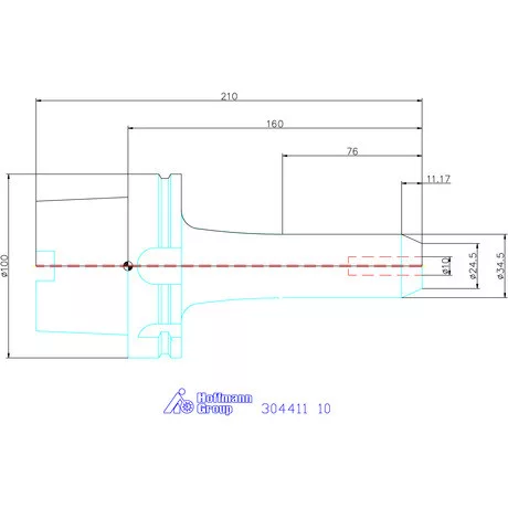 Garant Menesztőlapos befogó hűtőcsatorna furattal 10 mm