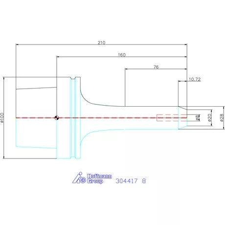 Holex Menesztőlapos befogó 8 mm