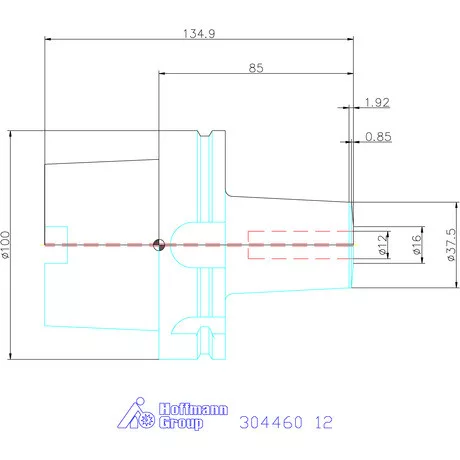 Garant Performance maró befogó hűtőcsatorna furatokkal 12 mm