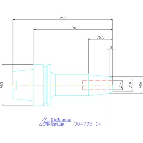 Garant Menesztőlapos befogó, kombi, karcsú 14 mm