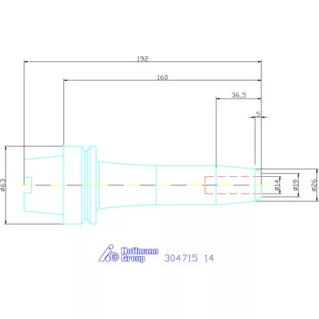Garant Menesztő laposbefogó, kombi, karcsú 14 mm