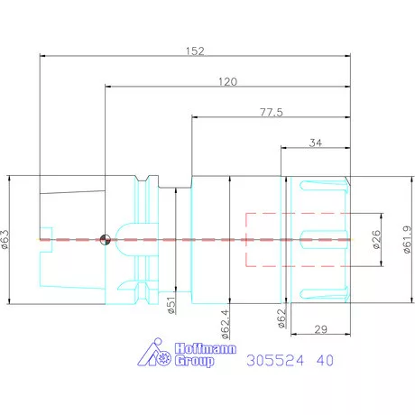 Garant HiRunER precíziós ER szorítópatronos befogó 40