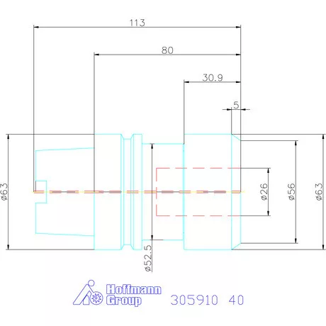 Fahrion Precíziós ER szorítópatronos befogó CENTRO P 40