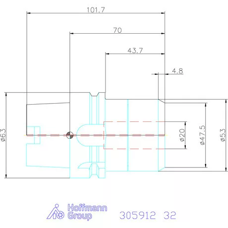 Precíziós ER szorítópatronos befogó HDC 32