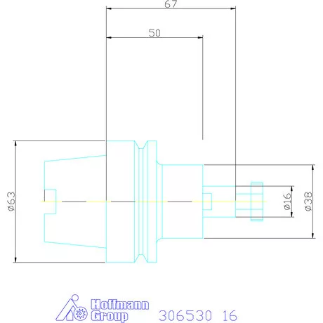Garant Marófej befogó hűtőcsatorna furattal 16 mm