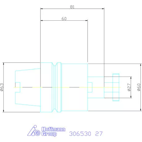 Garant Marófej befogó hűtőcsatorna furattal 27 mm