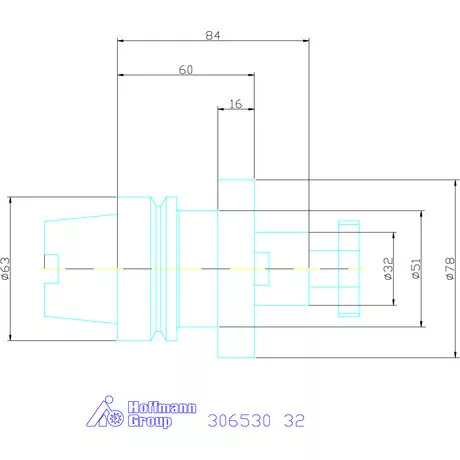 Garant Marófej befogó hűtőcsatorna furattal 32 mm