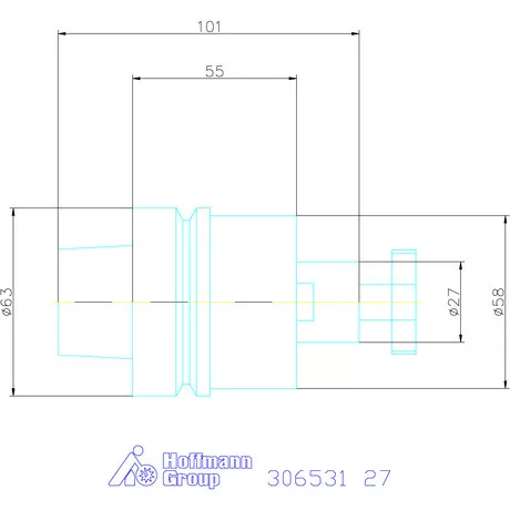 Garant Marófej befogó hűtőcsatorna furattal 27 mm