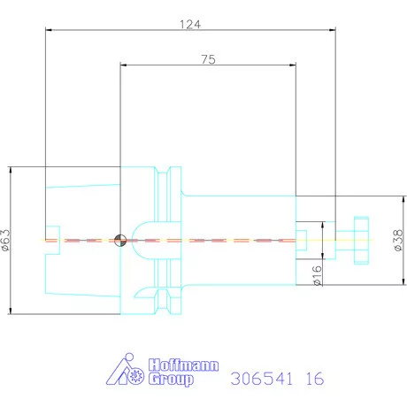 Garant Marófej befogó hűtőcsatorna furattal 16 mm