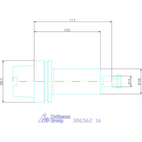Garant Marófej befogó hűtőcsatorna furattal 16 mm