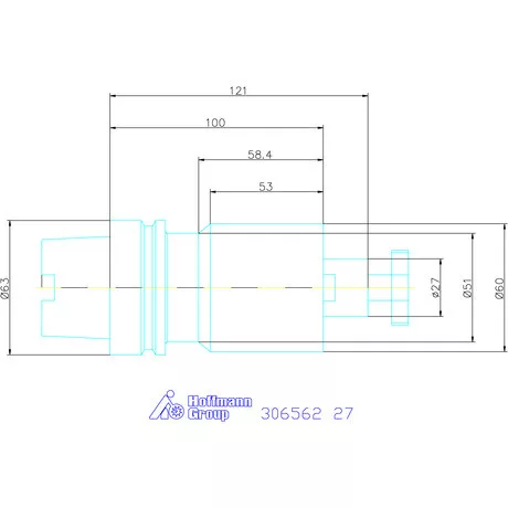 Garant Marófej befogó hűtőcsatorna furattal 27 mm