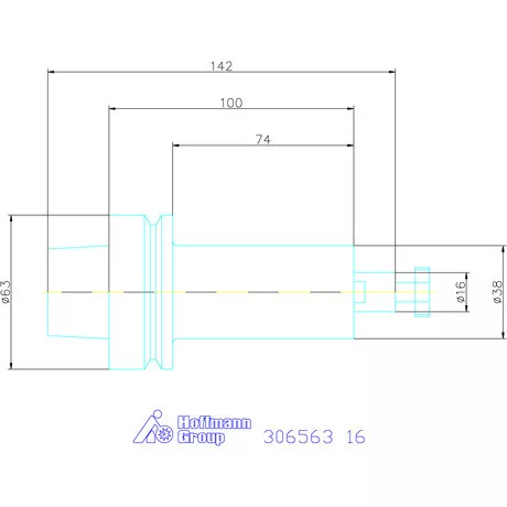Garant Marófej befogó hűtőcsatorna furattal 16 mm