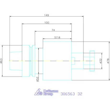 Garant Marófej befogó hűtőcsatorna furattal 32 mm