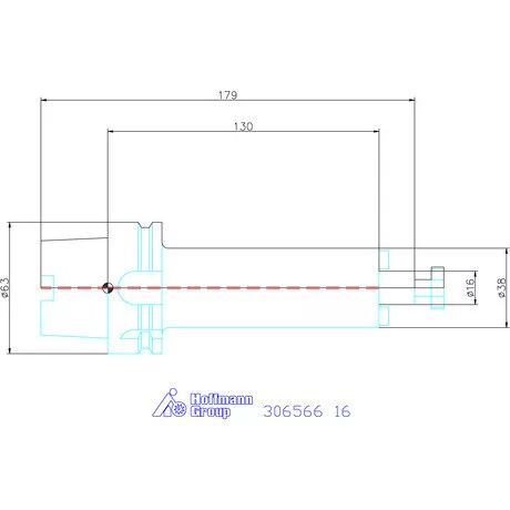 Garant Marófej befogó hűtőcsatorna furattal 16 mm