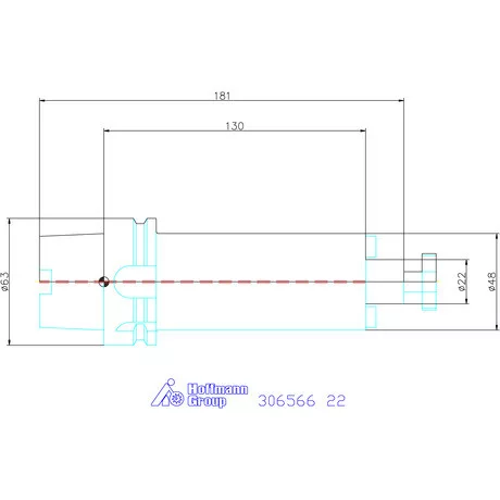 Garant Marófej befogó hűtőcsatorna furattal 22 mm