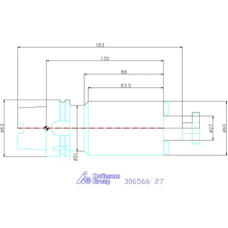Garant Marófej befogó hűtőcsatorna furattal 27 mm