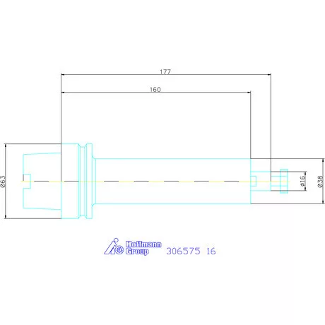 Garant Marófej befogó hűtőcsatorna furattal 16 mm