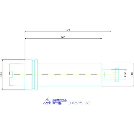 Garant Marófej befogó hűtőcsatorna furattal 22 mm
