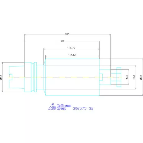 Garant Marófej befogó hűtőcsatorna furattal 32 mm