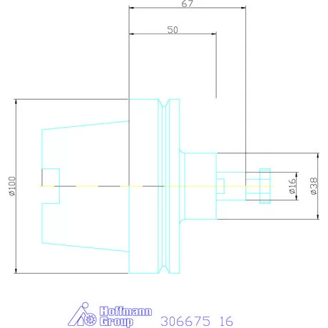 Garant Marófej befogó hűtőcsatorna furattal 16 mm