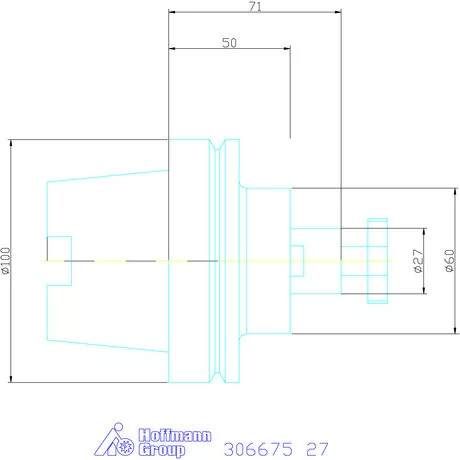 Garant Marófej befogó hűtőcsatorna furattal 27 mm