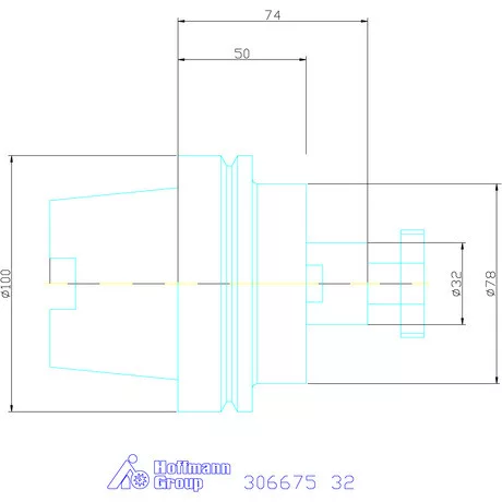 Garant Marófej befogó hűtőcsatorna furattal 32 mm