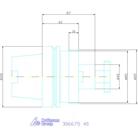 Garant Marófej befogó hűtőcsatorna furattal 40 mm