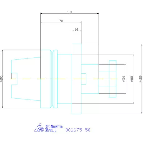 Garant Marófej befogó hűtőcsatorna furattal 50 mm