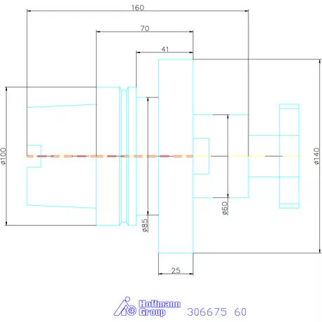 Garant Marófej befogó hűtőcsatorna furattal 60 mm