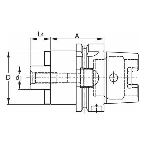 Holex Marófej befogó hűtőcsatorna furattal 50 mm