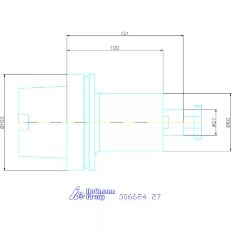 Garant Marófej befogó hűtőcsatorna furattal 27 mm