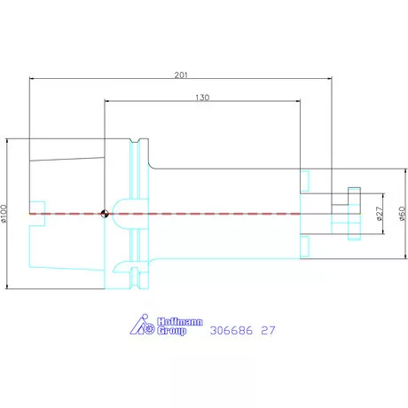 Garant Marófej befogó hűtőcsatorna furattal 27 mm