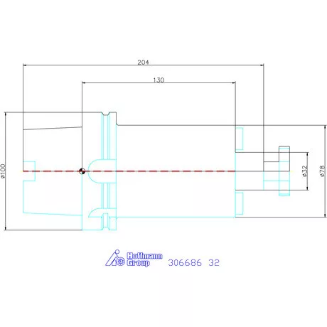 Garant Marófej befogó hűtőcsatorna furattal 32 mm