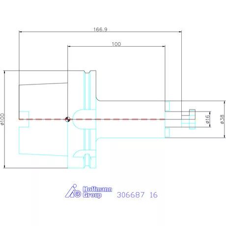 Holex Marófej befogó hűtőcsatorna furattal 16 mm