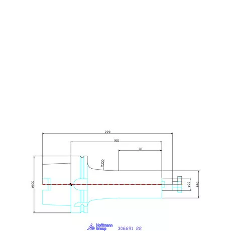 Garant Marófej befogó hűtőcsatorna furattal 22 mm