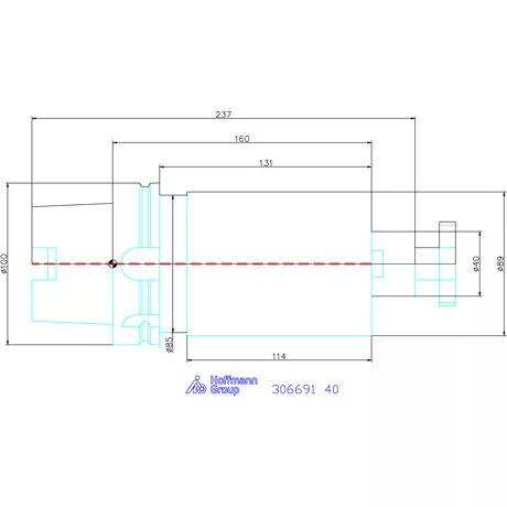 Garant Marófej befogó hűtőcsatorna furattal 40 mm