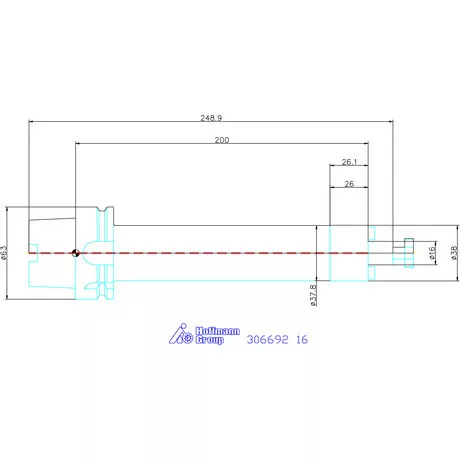 Garant High-Performance marófej befogó rezgéscsillapított, hengeres, hűtőcsatorna furatokkal 16 mm