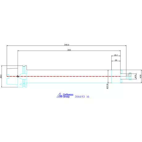 Garant High-Performance marófej befogó rezgéscsillapított, hengeres, hűtőcsatorna furatokkal 16 mm