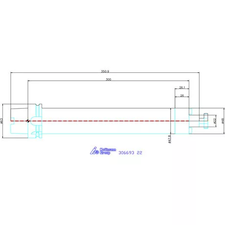 Garant High-Performance marófej befogó rezgéscsillapított, hengeres, hűtőcsatorna furatokkal 22 mm