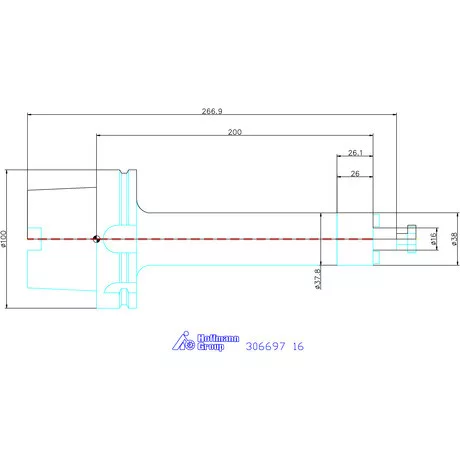 Garant High-Performance marófej befogó rezgéscsillapított, hengeres, hűtőcsatorna furatokkal 16 mm