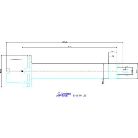 Garant High-Performance marófej befogó rezgéscsillapított, hengeres, hűtőcsatorna furatokkal 22 mm
