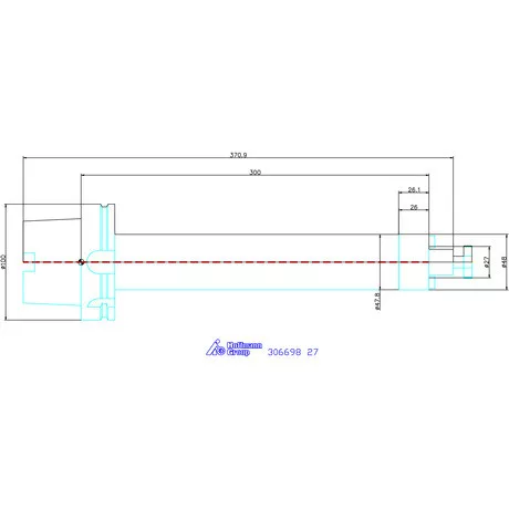 Garant High-Performance marófej befogó rezgéscsillapított, hengeres, hűtőcsatorna furatokkal 27 mm
