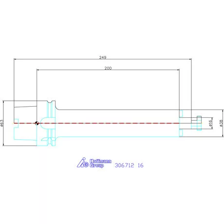 Garant Marófej befogó rezgéscsillapított, hengeres, hűtőcsatorna furattal 16 mm