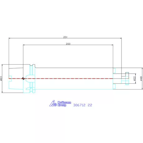 Garant Marófej befogó rezgéscsillapított, hengeres, hűtőcsatorna furattal 22 mm