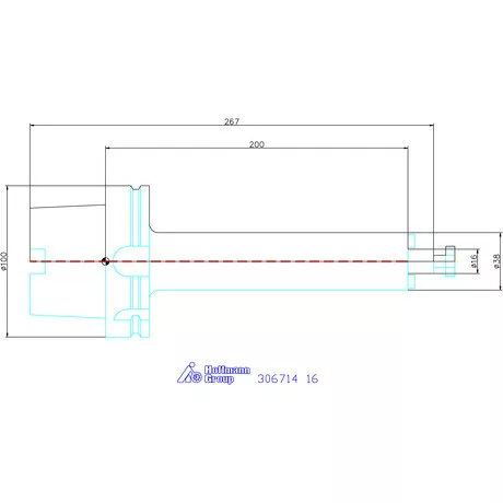Garant Marófej befogó rezgéscsillapított, hengeres, hűtőcsatorna furattal 16 mm