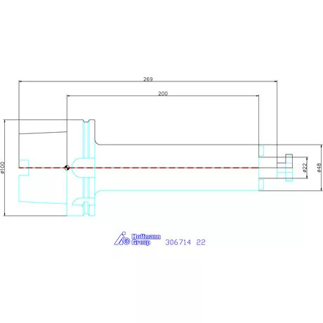 Garant Marófej befogó rezgéscsillapított, hengeres, hűtőcsatorna furattal 22 mm