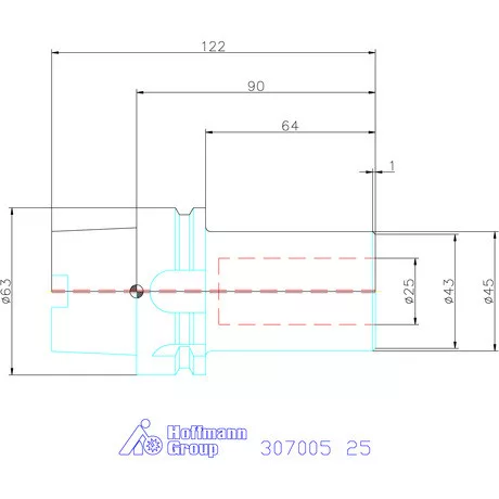 Garant Szerszámtartó telibefúróhoz 25 mm