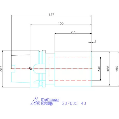 Garant Szerszámtartó telibefúróhoz 40 mm