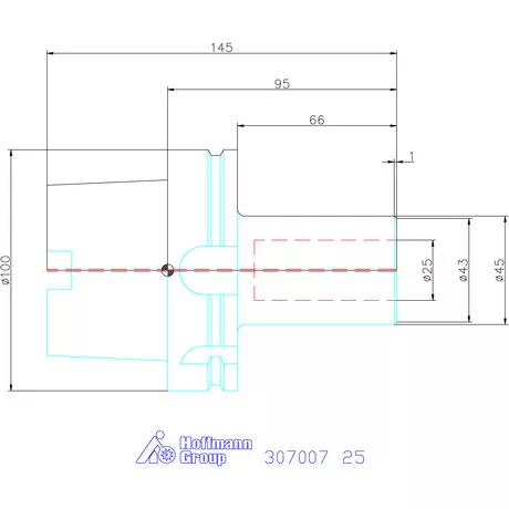 Garant Szerszámtartó telibefúróhoz 25 mm