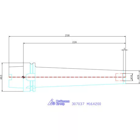 Garant Szerszámbefogó becsavarozható maróhoz menettel rezgéscsillapított, kúpos alak M16X200